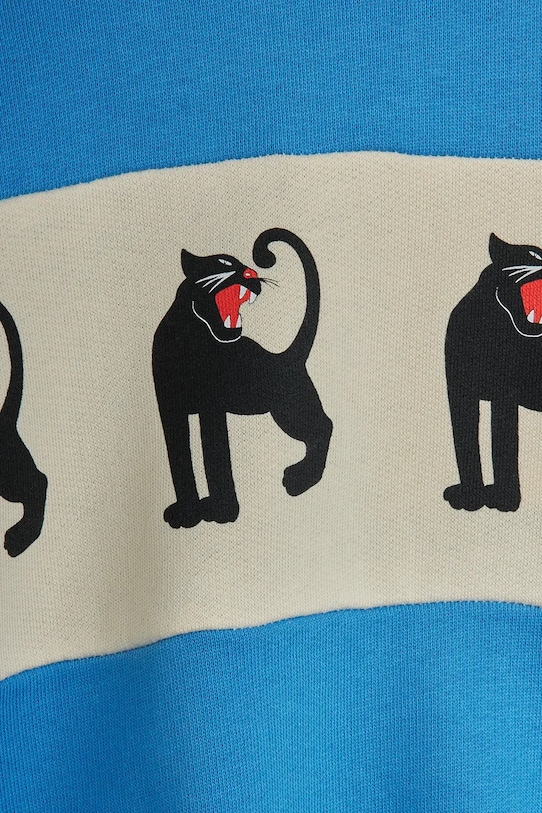 Mini Rodini bluza bawełniana dziecięca Panther niebieski 11000341