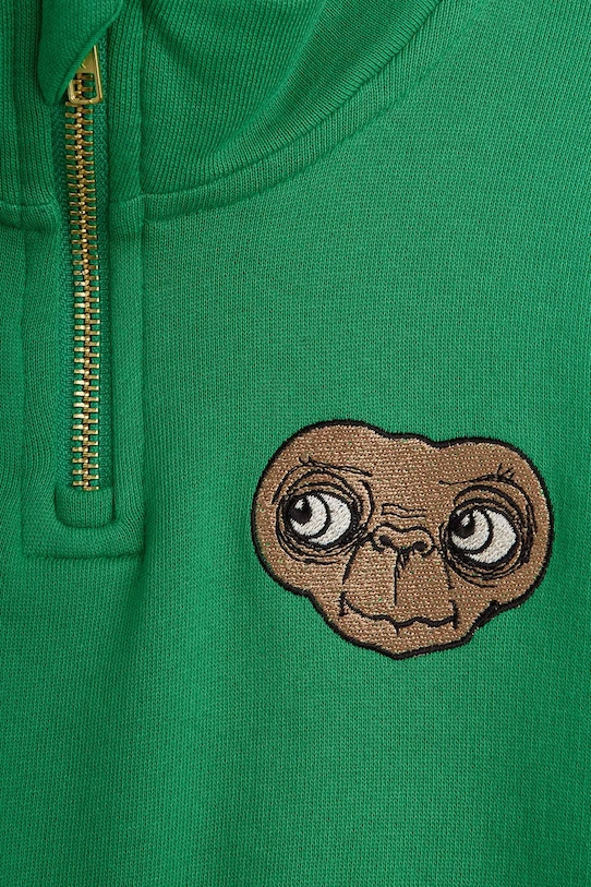 Otroški bombažen pulover Mini Rodini E.T. zelena 25820100