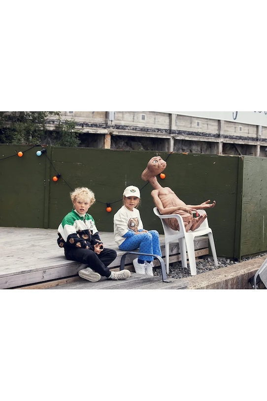 Mini Rodini gyerek melegítőfelső pamutból E.T. 25820101 fehér