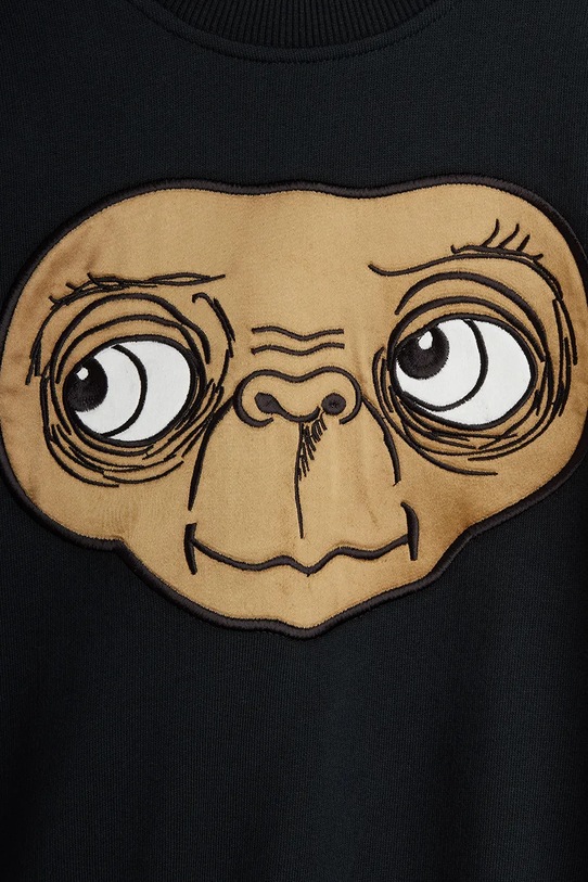 Mini Rodini bluza bawełniana dziecięca E.T. czarny 25820101