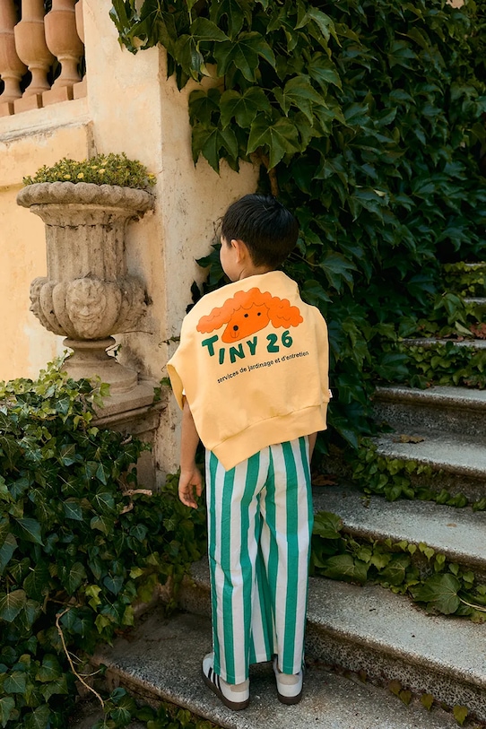 Дитяча бавовняна кофта Tinycottons RED DOG GRAPHIC SWEATSHIRT бавовна жовтий SS26.154