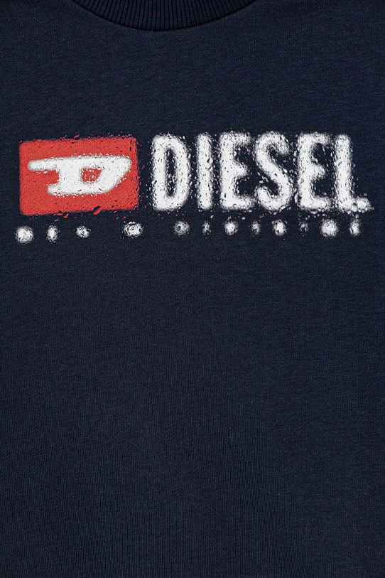 Chłopiec Diesel bluza dziecięca z bawełną SDROPS OVER SWEAT-SHIRT J02483.KYAZ3 granatowy