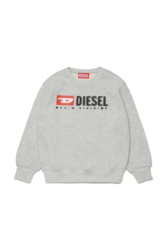 Παιδική μπλούζα από βαμβάκι Diesel SDROPS OVER SWEAT-SHIRT στάμπα γκρί J02483.KYAZ3