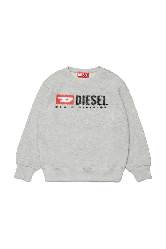 Diesel bluza dziecięca z bawełną SDROPS OVER SWEAT-SHIRT pozostałe szary J02483.KYAZ3