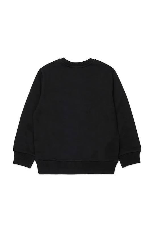 Diesel bluza z bawełną dziecięca SIDER OVER SWEAT-SHIRT J02619.0GEAD czarny SS26