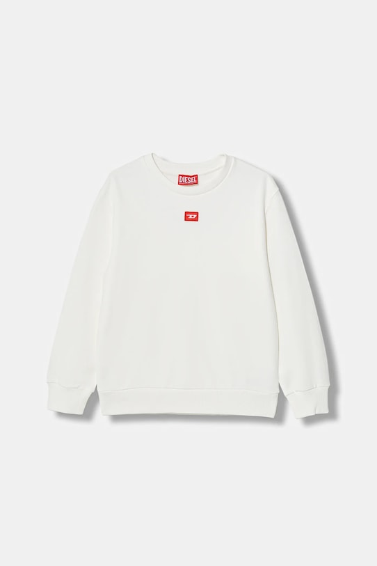 Παιδική βαμβακερή μπλούζα Diesel SXGIN OVER SWEAT-SHIRT βαμβάκι λευκό J02629.0GEAD