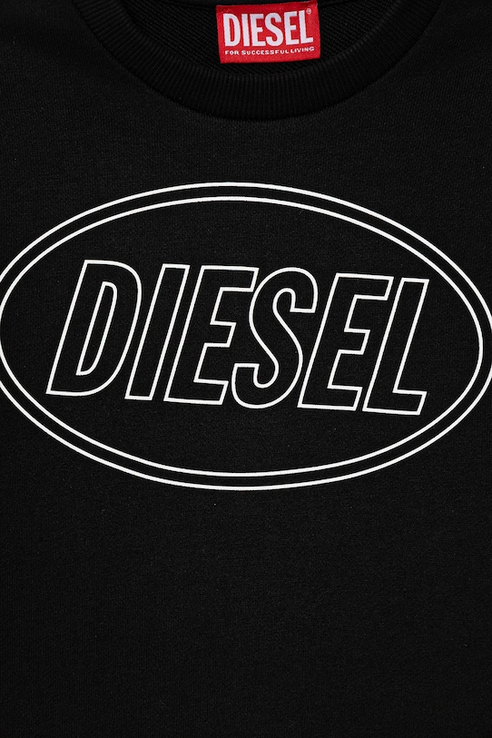 Κοριτσίστικα Παιδική βαμβακερή μπλούζα Diesel SCIRCLE OVER SWEAT-SHIRT J02611.0GEAD μαύρο