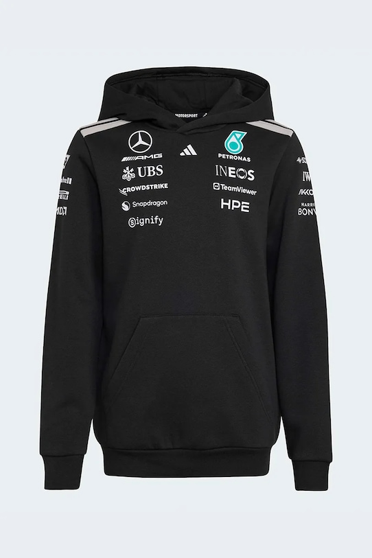 adidas Performance bluza dziecięca MERCEDES z kapturem czarny KF0167
