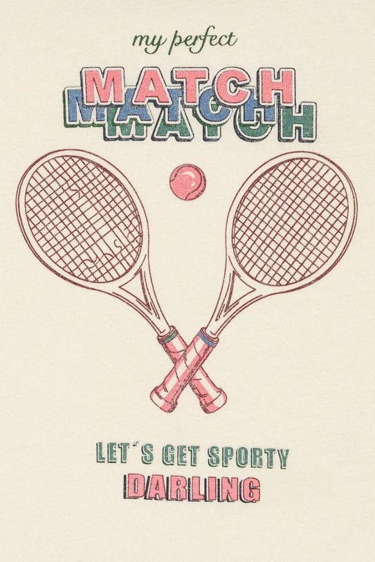 Konges Sløjd bluza bawełniana dziecięca LOUPY LOU SWEAT SHIRT OCS beżowy KS104951.PPY2