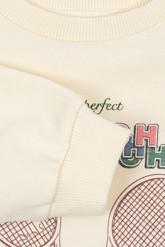 Konges Sløjd felpa in cotone bambino/a LOUPY LOU SWEAT SHIRT OCS KS104951.PPY2 beige