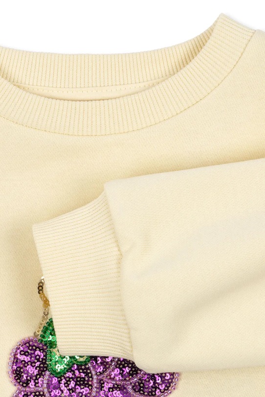 Konges Sløjd bluza dziecięca LOU SEQUIN SWEAT SHIRT OCS beżowy KS104940.PPY2