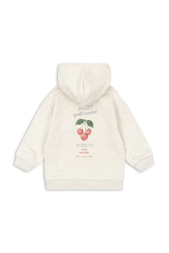 Konges Sløjd bluza bawełniana dziecięca LOUPY SWEAT ZIP HOOD OCS KS104953.PPY2 beżowy SS26