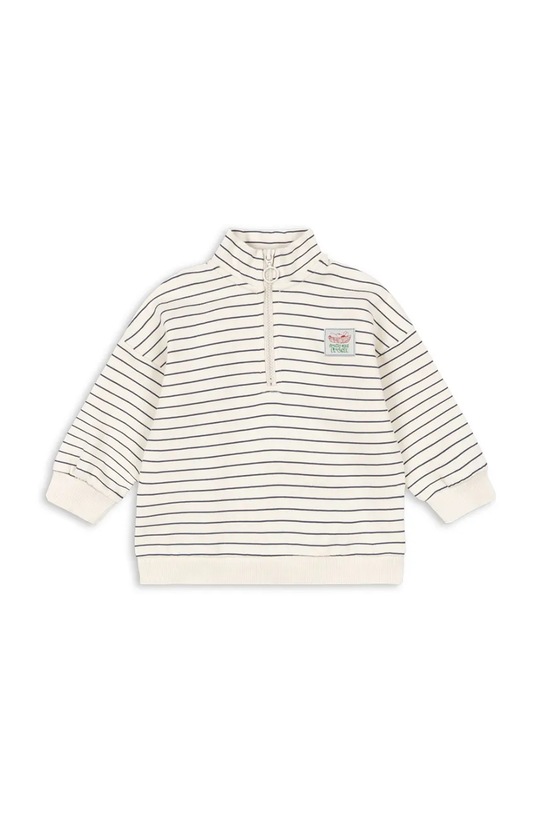 Παιδική μπλούζα Konges Sløjd LOU STRIPE HALF ZIP SWEAT OCS KS104941.PPY2 μπεζ SS26