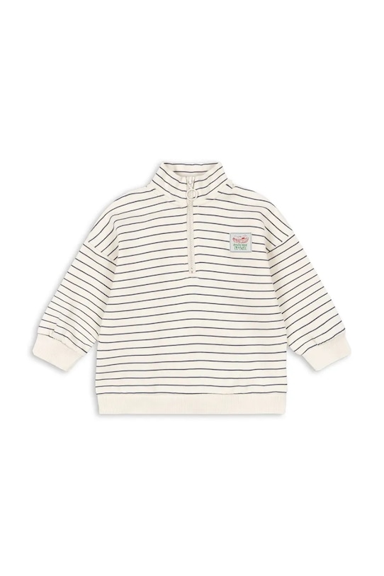 Παιδική μπλούζα Konges Sløjd LOU STRIPE HALF ZIP SWEAT OCS KS104941.PPY2 μπεζ SS26