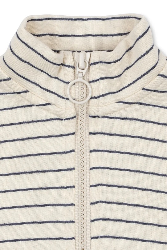 Παιδική μπλούζα Konges Sløjd LOU STRIPE HALF ZIP SWEAT OCS μπεζ KS104941.PPY2