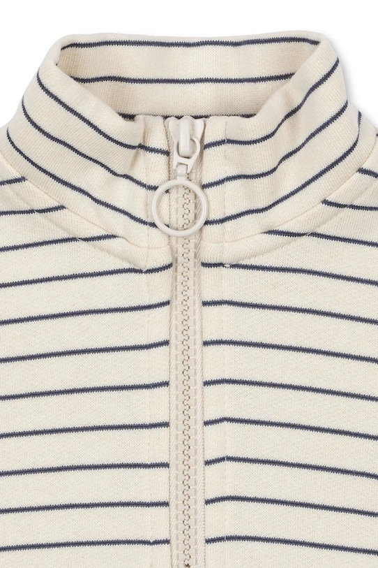 Παιδική μπλούζα Konges Sløjd LOU STRIPE HALF ZIP SWEAT OCS μπεζ KS104941.PPY2