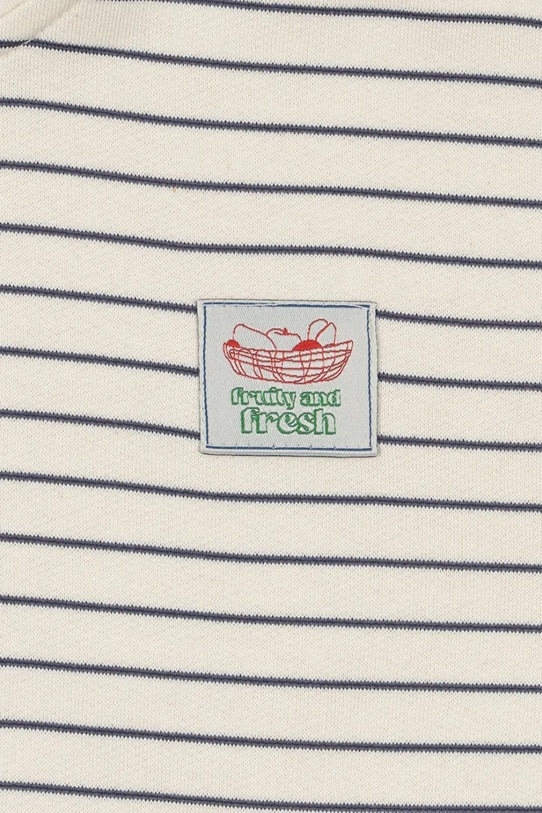 Παιδική μπλούζα Konges Sløjd LOU STRIPE HALF ZIP SWEAT OCS KS104941.PPY2 μπεζ