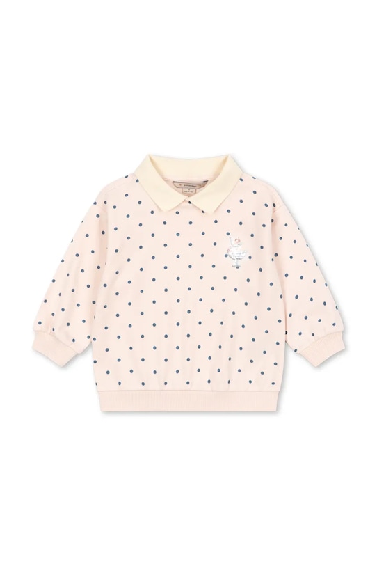 Παιδική βαμβακερή μπλούζα Konges Sløjd SPOTTY LS POLO GOTS KS105088.PPY2 λευκό SS26