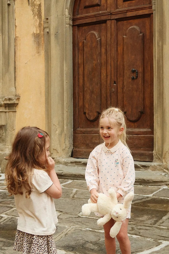 Παιδική βαμβακερή μπλούζα Konges Sløjd SPOTTY LS POLO GOTS KS105088.PPY2