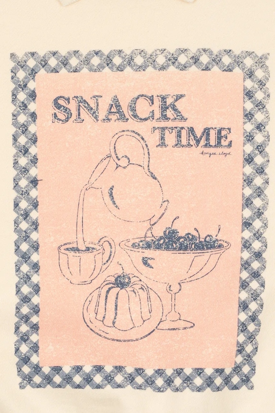 Παιδική βαμβακερή μπλούζα Konges Sløjd SPOTTY LS POLO GOTS KS105088.PPY2 μπεζ