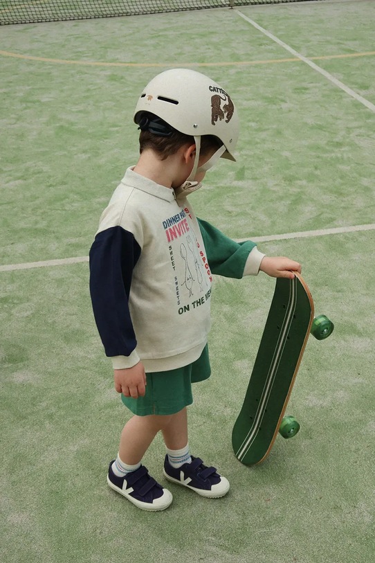 Παιδική βαμβακερή μπλούζα Konges Sløjd SPOTTY LS POLO GOTS KS105088.PPY2