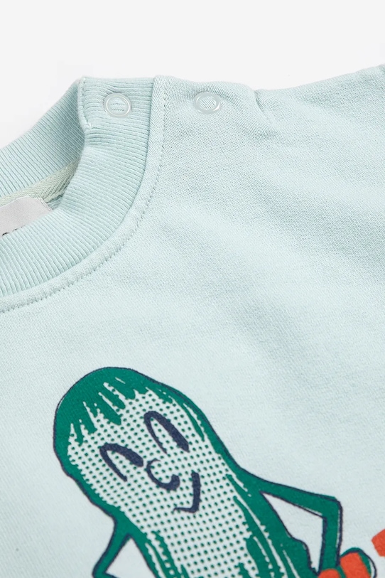 Bobo Choses felpa in cotone neonato/a Mr Pickles 126AB032 blu SS26