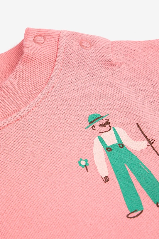 BIMBA Bobo Choses felpa in cotone neonato/a Farm Adventure 126AB041 rosa