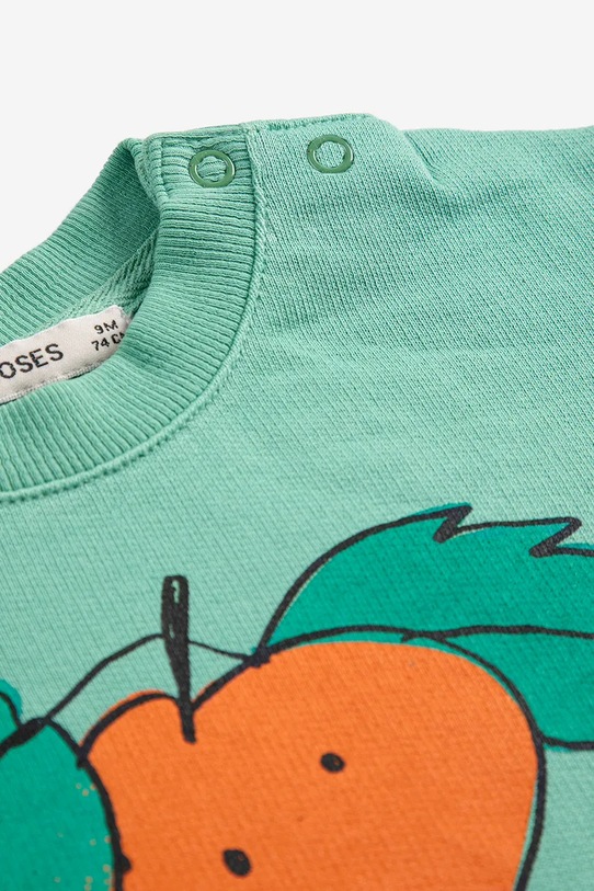 Chłopiec Bobo Choses bluza bawełniana niemowlęca Tangerine 126AB042 turkusowy