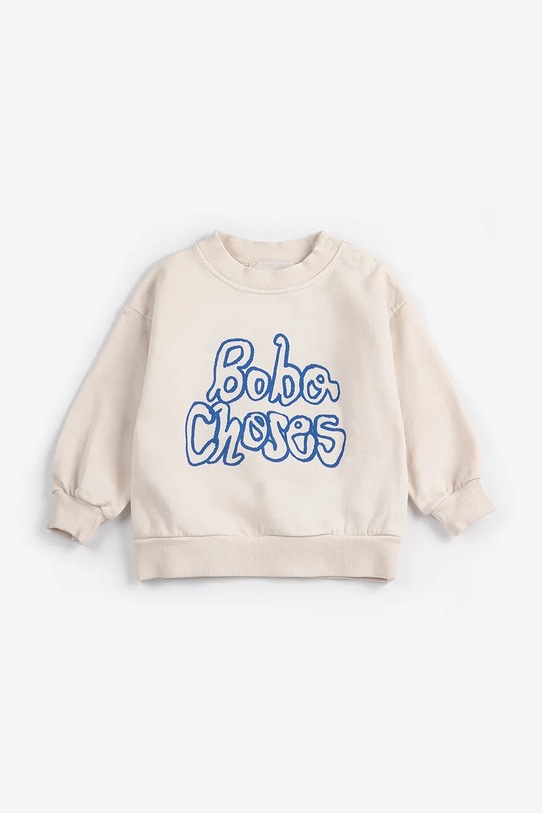 Bobo Choses bluza bawełniana niemowlęca Bobo Choses By Hand 126AB113 beżowy SS26