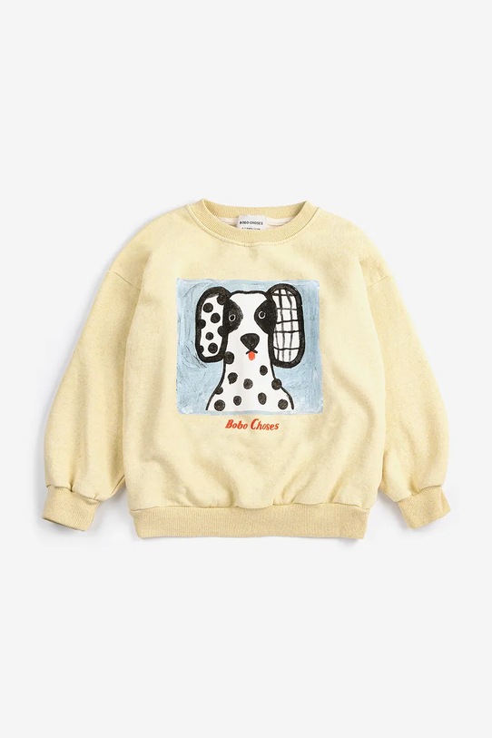 Bobo Choses bluza bawełniana dziecięca Van Dog 126AC041 żółty SS26