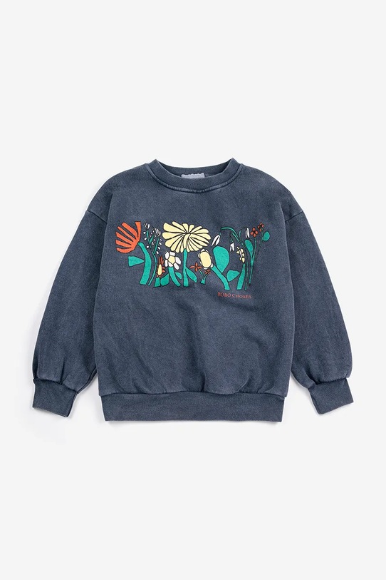 Bobo Choses bluza bawełniana dziecięca Color Herbalist 126AC042 granatowy SS26