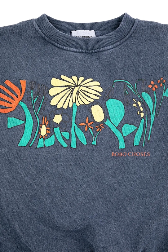 BIMBA Bobo Choses felpa in cotone bambino/a Color Herbalist 126AC042 blu navy