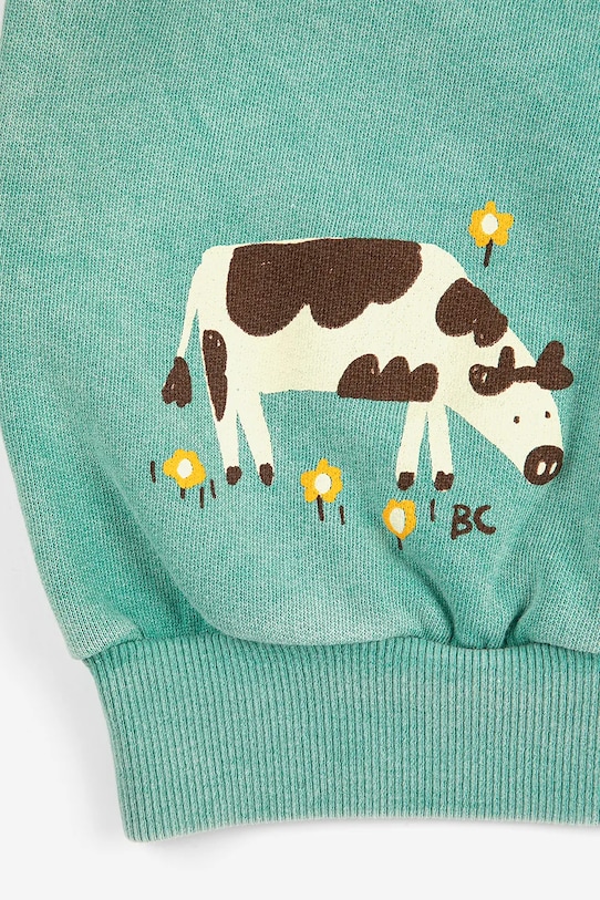 BIMBA Bobo Choses felpa in cotone bambino/a Farm Adventure 126AC043 turchese