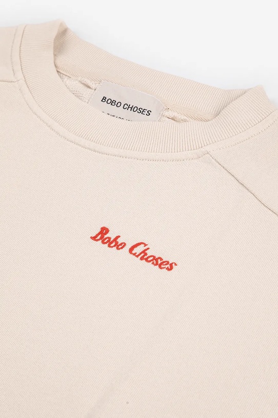 Bobo Choses bluza bawełniana dziecięca Pickles is at Home 126AC048 beżowy