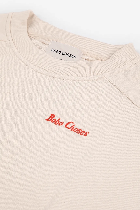 Bobo Choses felpa in cotone bambino/a Pickles is at Home 126AC048 beige