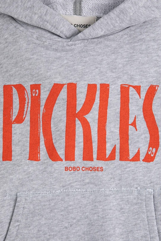 Chłopiec Bobo Choses bluza bawełniana dziecięca Spicy Pickles 126AC051 szary