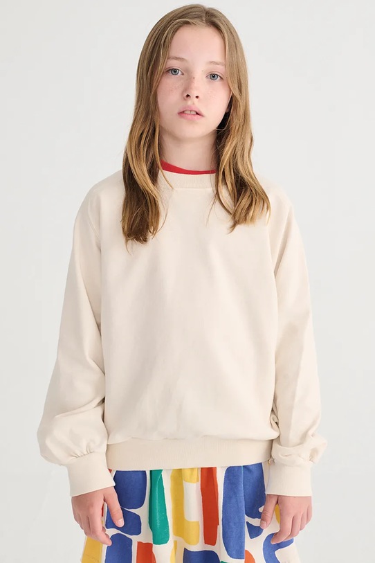 Bobo Choses bluza bawełniana dziecięca Bobo Choses By Hand 126AC143 beżowy