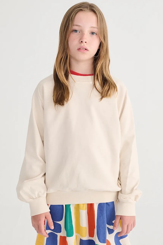 Bobo Choses bluza bawełniana dziecięca Bobo Choses By Hand 126AC143 beżowy