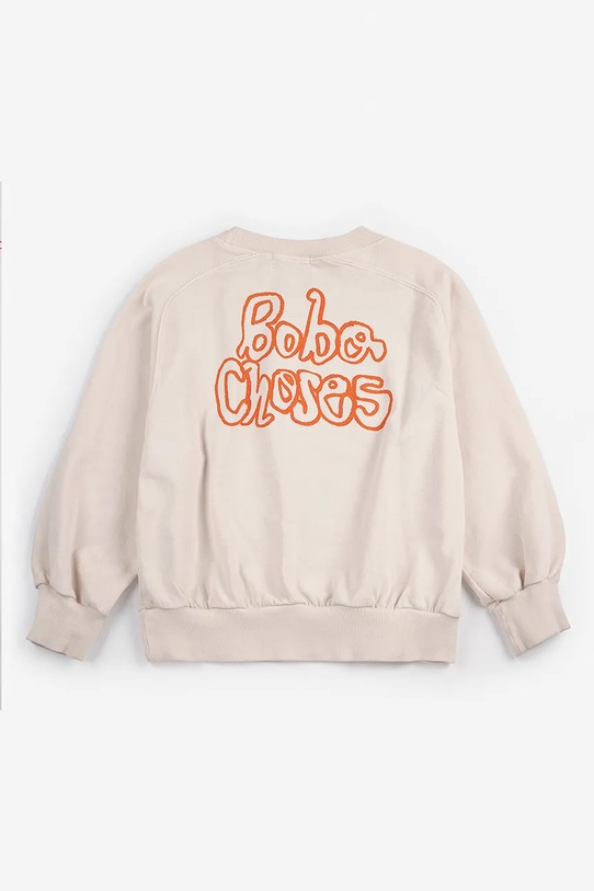 Chłopiec Bobo Choses bluza bawełniana dziecięca Bobo Choses By Hand 126AC143 beżowy