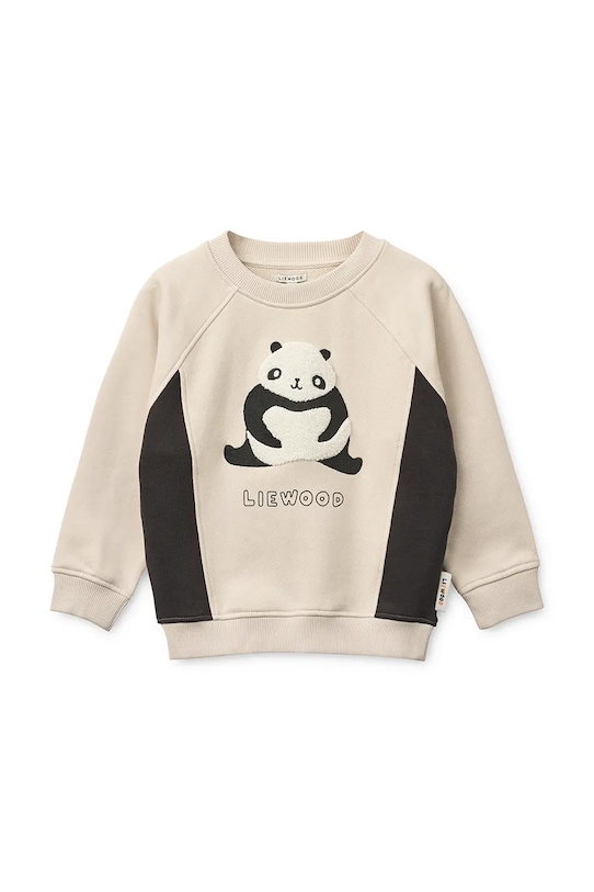 Liewood felpa in cotone bambino/a Aude Placement Sweatshirt senza beige LW20358.PPY2