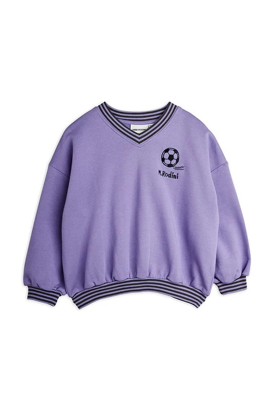 Mini Rodini bluza dziecięca bawełniana Football fioletowy 26220143