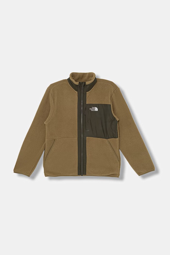 The North Face bluza dziecięca B YUMIORI FULL ZIP JACKET aplikacja zielony NF0A8AZGJV41