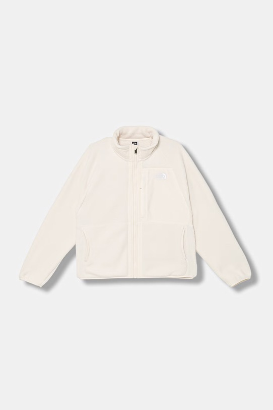 The North Face bluza polarowa dziecięca G YUMIORI FULL ZIP JACKET bez kaptura beżowy NF0A8AZHQLI1