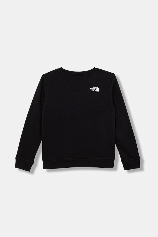 The North Face bluza dziecięca z bawełną G FLORA RELAXED CREW NF0A8G1PJK31 czarny SS26