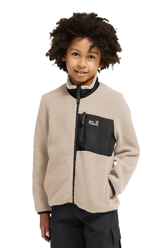 Jack Wolfskin rozepínací mikina dětská fleecová LITE CURL FZ K A65885.104.152