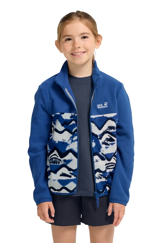 Jack Wolfskin флісова кофта дитяча PAW ERA 100 PRINT FZ K блакитний A66109.104.152