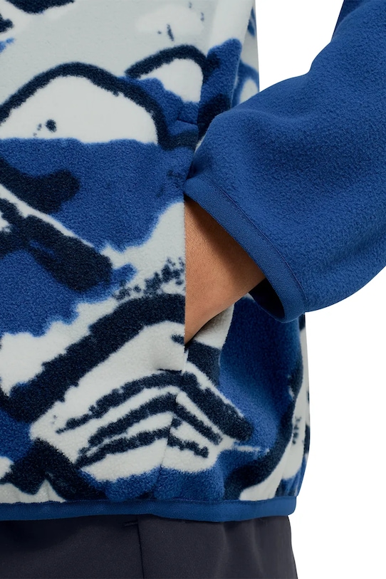 Jack Wolfskin fleece mikina dětská PAW ERA 100 PRINT FZ K A66109.164.176