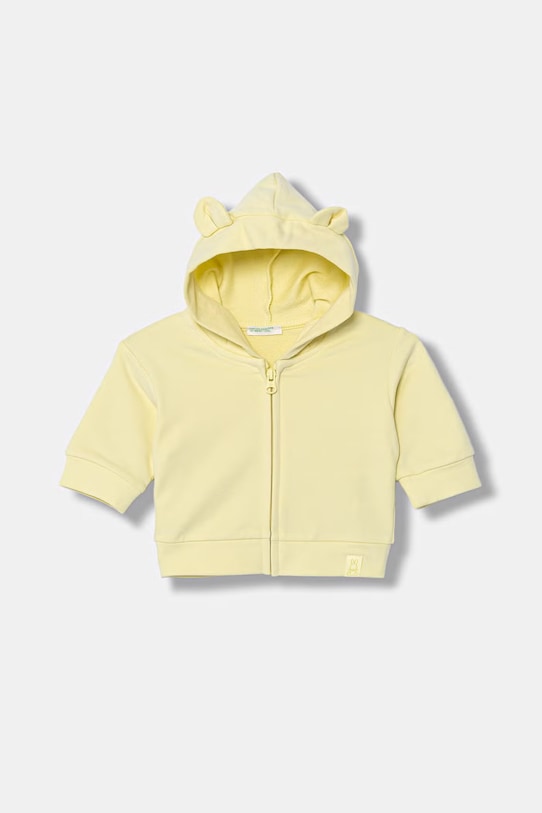 United Colors of Benetton bluza dziecięca z kapturem żółty 35FNA501U.W.Stagionale