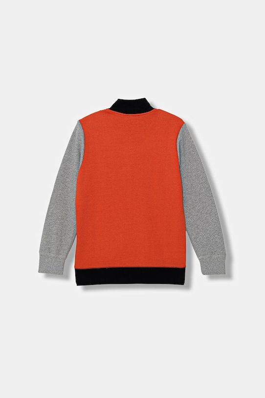 United Colors of Benetton bluza rozpinana z kapturem dziecięca bawełniana 3J68C501B.G.Stagionale pomarańczowy SS26