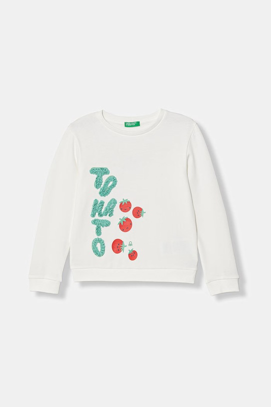 United Colors of Benetton bluza dziecięca bawełniana biały 3J68G10M3.P.Stagionale